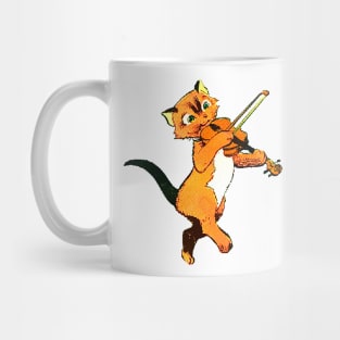 Cat violinist with violin Mug